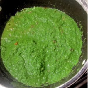 Cooking the sarson ka saag