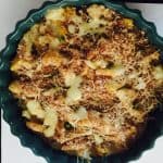 Vegetable au gratin - baked vegetables in a creamy white sauce