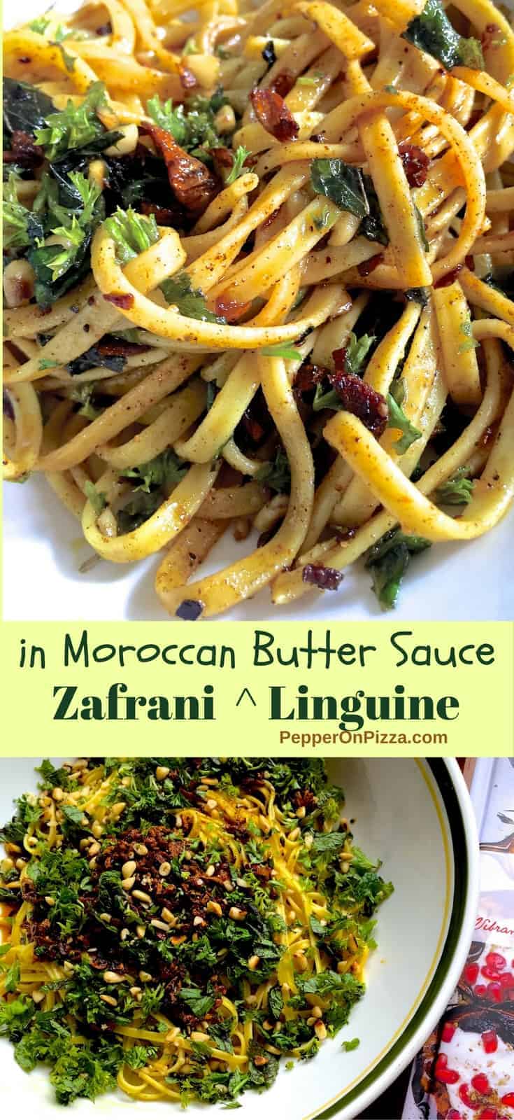 Zafrani Saffron Linguine in Moroccan style Herbed Spiced Butter Sauce Recipe Pepper On Pizza
