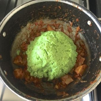 Matar ka Nimona Process P5_Add peas puree