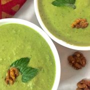 Cucumber Spinach Walnut Chilled Green Gazpacho