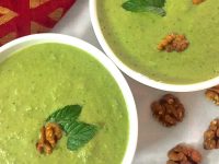 Cucumber Spinach Walnut Chilled Green Gazpacho