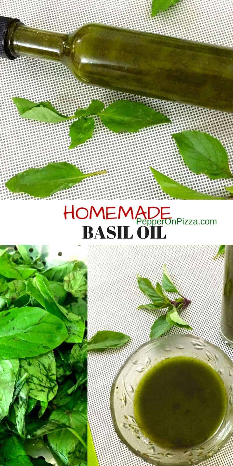 Easy Aromatic Homemade Basil Oil Pepper On Pizza