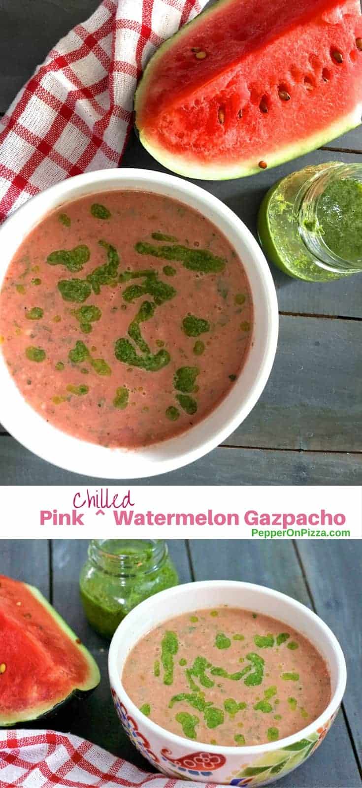 Pink Watermelon Gazpacho Chilled Watermelon Soup with Mint and