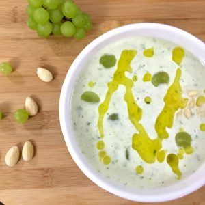 Ajo Blanco A chilled soup of white grapes and almonds