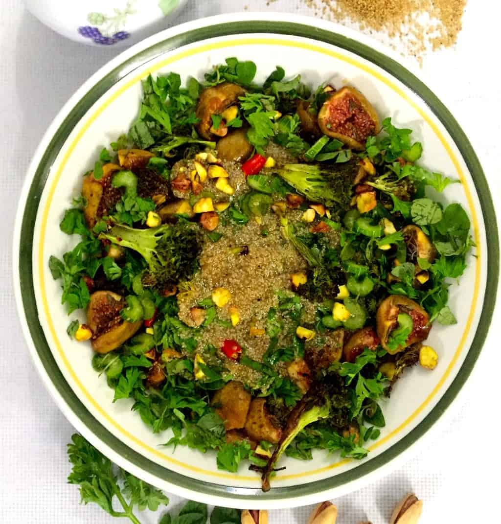 peruvian kiwicha amaranth salad with buttermilk dressing.