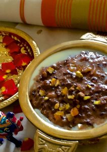 vanilla apricot black rice kheer payasam