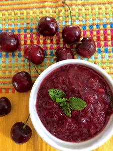 Cherry Chutney with Mint