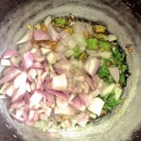 Masala Bajra Khichdi_Saute onions, green chillies, tomatoes