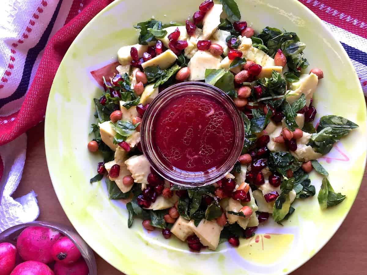 Avocado Fenugreek Leaves Salad with Pomegranate PepperOnPizza