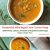Two images one below the other of white bowls of an orangey mustard coloured Moringa Drumstick Corn Carrot soup, on a green background. Long Moringa pods and a few moringa leaves scatterd on the sides. Soup is garnished with fried moringa blossoms_by Https://www.PepperOnPizza.com