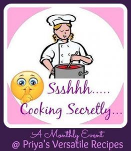 Group logo of Ssshh cooking secretly challenge group showing a lady chef in chefs uniform stirring a pan with some red food in it. A bubble face with the finger on its lips, all against a pink background